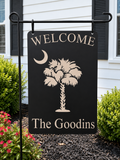 Personalized Metal Garden Sign - Palmetto Tree